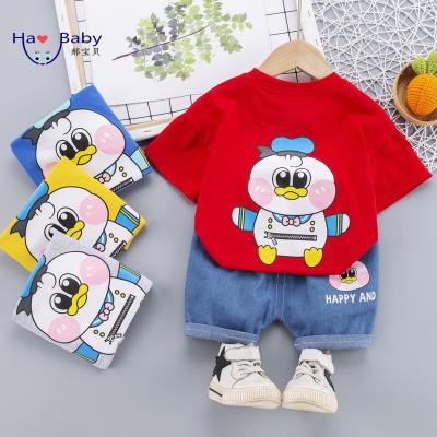 China Hao Baby New Fashion Casual Design 2022 Summer Cartoon Set Boy Dressing Sets for sale