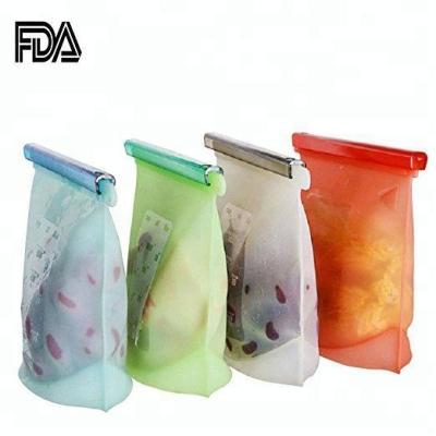 China Reusable Reusable Reusable Silicone Food Storage Bag for sale