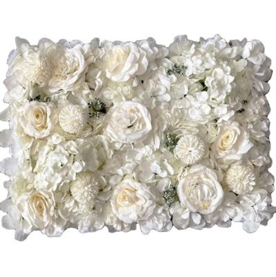 China Plastic Panel Wedding Europe Event Decoration Artificial Flowers Flower Classic White 60*40cm Back for sale