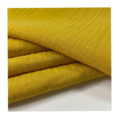 China Best Price Hot Selling Organic Double Layer 100% Cotton Gauze Muslin Crepe Baby Fabric for sale