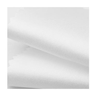 China Wrinkle Resistant In Stock Optical White Cotton Stock 100% Liquid Ammonia Non Ironing Twill Shirt Fabric for sale