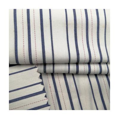 China 2021 New Arrivals Organic Stripe Soft Yarn Dyed Stretch Cotton Polyester Fabric for sale