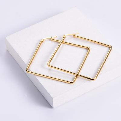 China TRENDARY 2021 Korean Factory OEM Fashion 18k Gold Filled Stainless Steel Ear Cuff Earring Jewelry Accessories for sale