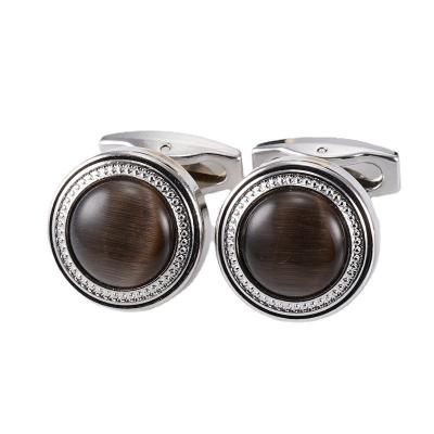 China Custom High Quality Solid Gold Plated Stone ALLOY Metal Men Business Factory Customized Cufflinks for sale