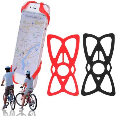 China Movable Holder for Bike Holder Phone Cradle Accessories Silicone Strap Smart Elastic Safety Band for Bicycle Handlebar for sale