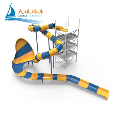 China Outdoor UV Protection Water Slide Swimming Pool Slides / High Temprature Prevention Slide Playground For Adults for sale