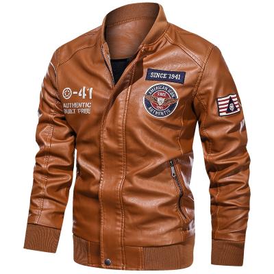 China Mens 4xl Jackets Waterproof Coated Bomber Jacket Mens Leather Jackets For Men 2021 for sale