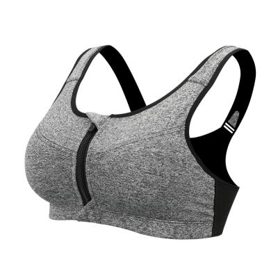 China Latest Design Top Quality Sports Fitness Yoga Breathable Sports Zip Up Yoga Bra Gym Top for sale