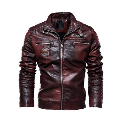 China Fashion Waterproof Designs Classic Mens Winter Faux Leather Biker Jackets And Coats for sale