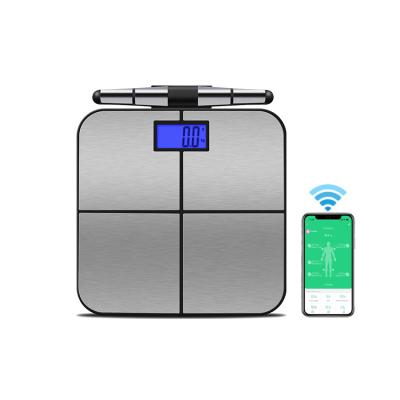 China Fat Gauge Customized 200Kg 8 Electrode Blue Tooth Digital Bathroom Body Fat Smart Scale for sale