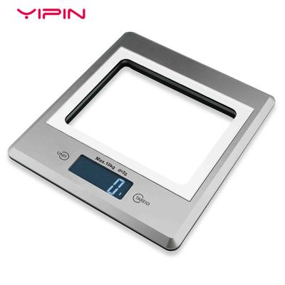 China Kitchen Scales Multifunctional Electronic Kitchen Scale Glass Food Scale 11 Pounds 5 Kgs, Silver With Good Quality IC for sale