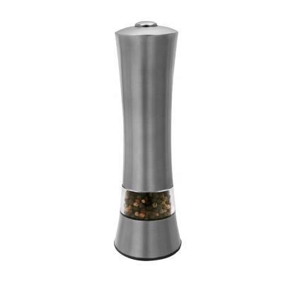 China Best Selling Kitchen Tableware Quality Press 20cm Inch Stainless Steel Electric Rocket Salt and Pepper Grinder Mills for sale