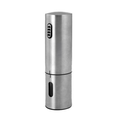 China Durable Kitchenware Quality Press 18cm Inch Stainless Steel Oval Shape Electric Salt and Pepper Grinder Mills for sale