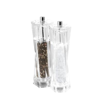 China Hot Sale Stylish Acrylic Kitchenware Peppermill Twist And Salt Mill Set for sale