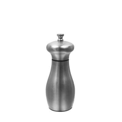 China Kitchenware Classic 15.5cm Tall Body Stainless Steel Peppermill Salt Grinder 19.5cm for sale