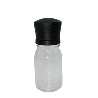 China Once Used Former Non Adjustable Disposable Body Spice Pepper Salt Acrylic Grinder 15cm PET 260ml Low Cost for sale