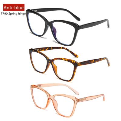 China ANTI BLUE LIGHT & Retro Big TRANSPARENT Cat Eye Glasses Anti Eyewear Eyewear Glasses TR90 Computer Glasses Clear Glasses Men Women Blue Light Blocking Anti Tired Eyesight for sale