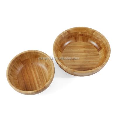 China Viable High Quality Customizable Bamboo Wooden Salad Serving Bowls for Fruit or Salads for sale