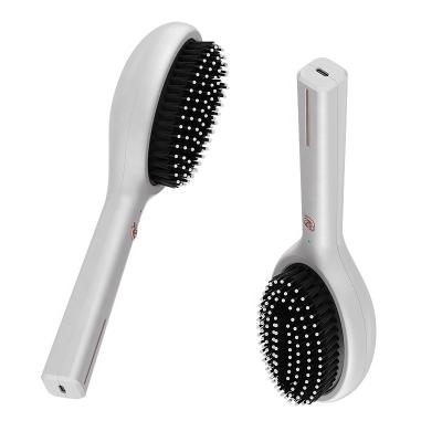 China Factory Direct Wholesale Custom High Quality Negative Ion Waterproof Electric Hair Straightening Brush With Plastic Handle for sale