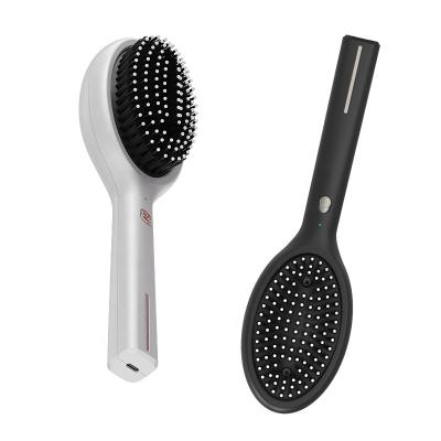 China Portable Waterproof Electric Hair Comb Hair Straightener Plastic Straightening Brush Anion Sweeps Hair With USB for sale