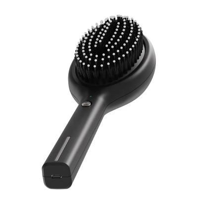 China Waterproof Fashionable Root Styling USB Ion Electric Negative Hair Straightener Brush For Hair Scalp Massage Wholesale Brush for sale