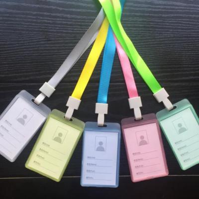 China PVC 86x54mm Retractable ID Badge Holder With Lanyard for sale