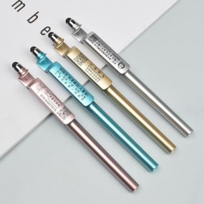 China 0.7mm schreibendes Breite Noten-Metallball-Pen With Stylus Gold Pink-Silber zu verkaufen