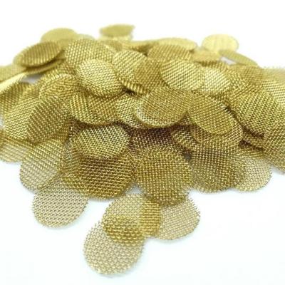 China Hotels Smoking Pipe Screen 15MM 60 Mesh Brass Copper Filter Mesh for sale