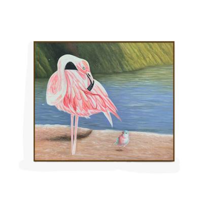 China Modern Wall Art Decor On Living Room Flamingo And Birds Bedroom Paintings With Canvas Oil Painting for sale