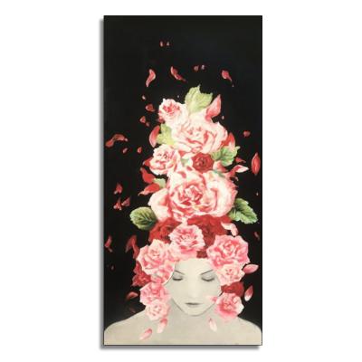 China Handmade Oil Painting Modern Beautiful Flower Modern Nude Women On Canvas for sale