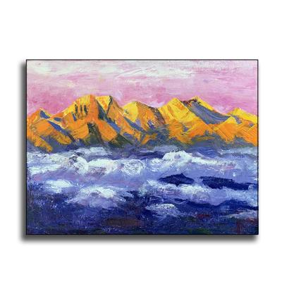 China & Hot Sale Impressionist Oil Painting Prints For Home Decor Mountain Landscape Printing Decoration for sale