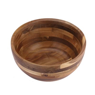 China High Quality Viable Fruit Salad Japanese Acacia Wooden Hit Bowl Made in China for sale