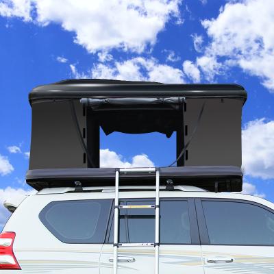 China Straight Tying Type Hard Shell Car Tent Car Roof Box Tent 4 People DIY Camping Roof Top Car Roof Top Tent for sale