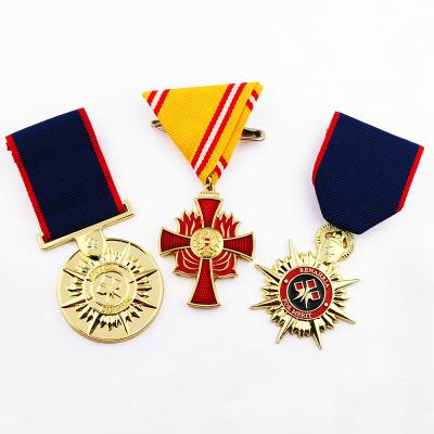 China Custom Europe Factory Design Metal Army Awards Brooch Medal, Medal of Honor for sale