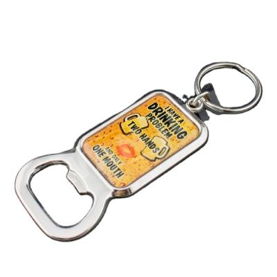 China Sustainable Crown Bottle Opener Key Chain for sale