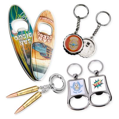 China Custom Logo Eco-Friendly Cute Bulk Metal Beer Bottle Opener Key Chain, Surfboard Bottle Opener Key Chain for sale