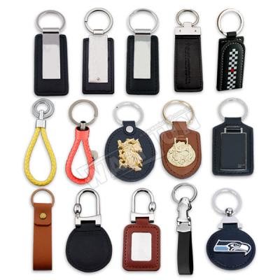 China Custom Made Simplicity Factory Key Chain Metal Key Chain Leather And Metal Key Chain With Logo for sale