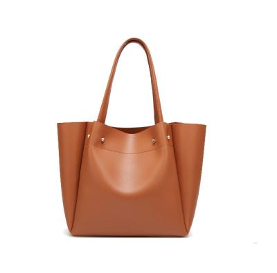 China Large Capacity Single Women's Vintage Bag Fashion Normcore Shoulder Tote Bag Portable Casual Soft Handbag for sale