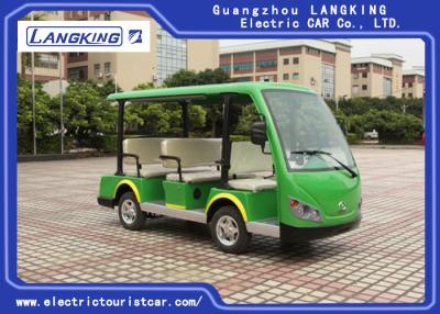 China 8 Seater Green Electric Tourist Car Mini Tour Bus 18% Climbing Ability for sale