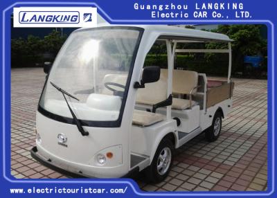 China White Color 4 Passenger Electric Golf Carts / Electric Cargo Vehicle for sale