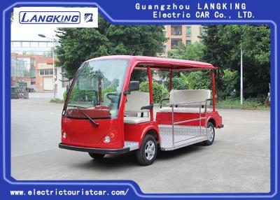 China Red Battery Operated Electric Sightseeing Car With 5 Seats Low Noise for sale