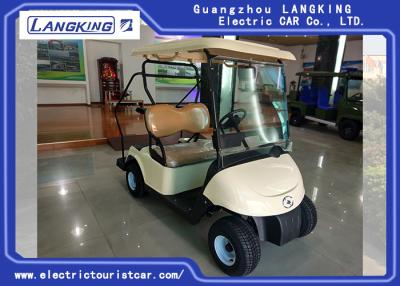 China Beige Color Energy Saving 2 Person Golf Cart For Leisure Place / Stadium for sale