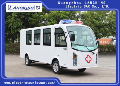 China Customized Color Electric Golf Cart Ambulance 8 Seats + 1 Bed 72V /7.5KW AC Motor for sale