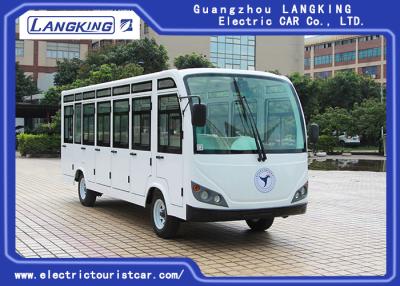 China Four Wheels Electric Shuttle Bus 23 Seats With Door / Electric Mini Bus AC Motor for sale