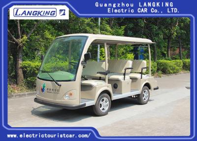 China 4 Wheel Electric Shuttle Car , 8 Seats Electric Passenger Vehicle With Sun Curtain 4KW DC Motor for sale