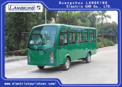 China Closed Door Electric Sightseeing Car With Superior Cruising Capacity 72 Volt 7.5KW AC Motor 14 Seats for sale