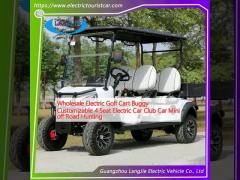 Wholesale Electric Golf Cart Buggy Customizable 4 Seat Electric Car Club Car Mini off Road Hunting