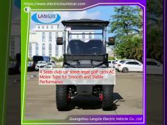 4 Seats club car street legal golf carts AC Motor Type for Smooth and Stable Performance