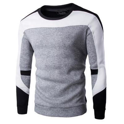 China 2021 Luxury Knitted Crewneck Patchwork Sweatshirt Men Autumn Pullover Style Contton Men's Anti-wrinkle Polyester Long Sleeve Sweatshirts for sale