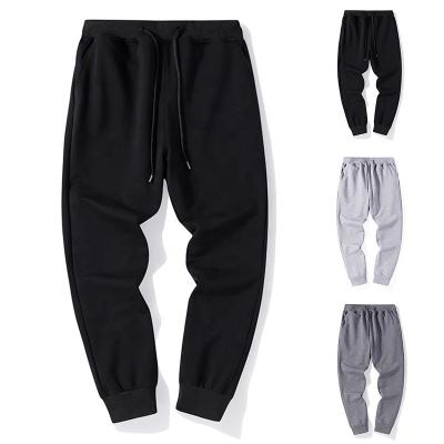 China Anti-Wrinkle Fashion Cotton Spandex Men Stacked Joggers Pants With Side Pockets Plus Size Drawstring Gray Loose Casual Men Pants for sale